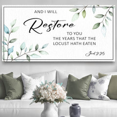 And I Will Restore To You - Joel 2:25 Faith Sign