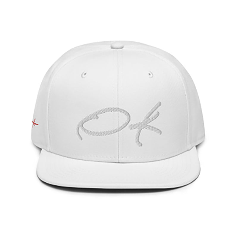 designer baseball cap white