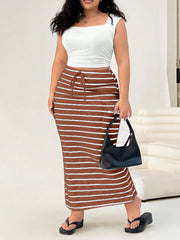 Knitted Simple Pocket Slim-fit Hip Skirt - Black / 1XL - long skirt