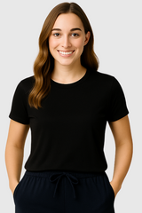 Everyday Bamboo T-Shirt Women - Black - XS / Black - T-Shirt