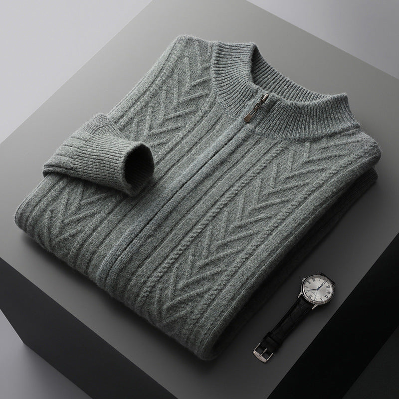 Half-high Collar Men's Thick Sweater