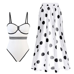 One Piece Swimsuit Covering Belly Thin Swimsuit round Skirt Set Best