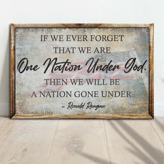 One Nation Under God Ronald Reagan Sign III