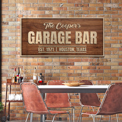 Rustic Garage Bar Wood Sign