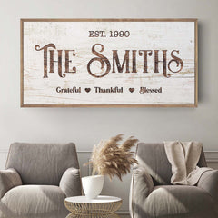 Thanksgiving Family Sign