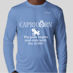 Capricorn Long Sleeve T-Shirt - Carolina Blue / Small - Long Sleeve Tee