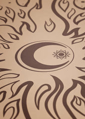 Celestial Pro Mat - Warm Coffee - Yoga Mat - Hand Painted