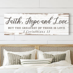 Faith Hope And Love 1 Corinthians 13 Faith Sign III