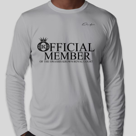 official member shirt long sleeve gray