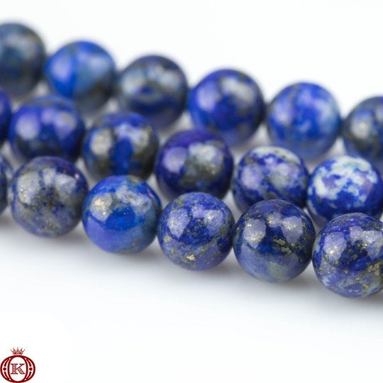 polished blue lapis lazuli gemstone beads