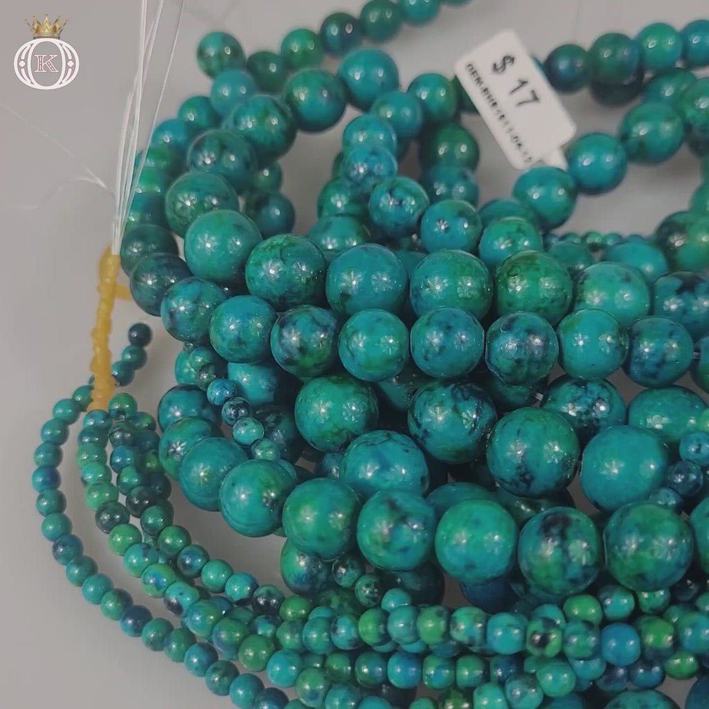 azurite gemstone beads video