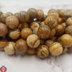 Picture Jasper Beads Smooth Round - 4mm - Beads