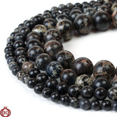 Black Sea Sediment Imperial Jasper - 4mm - Beads