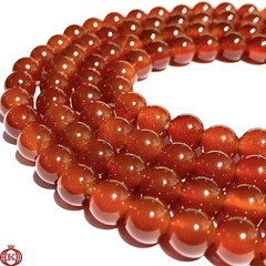 Carnelian Beads Smooth Round - 4mm - Beads