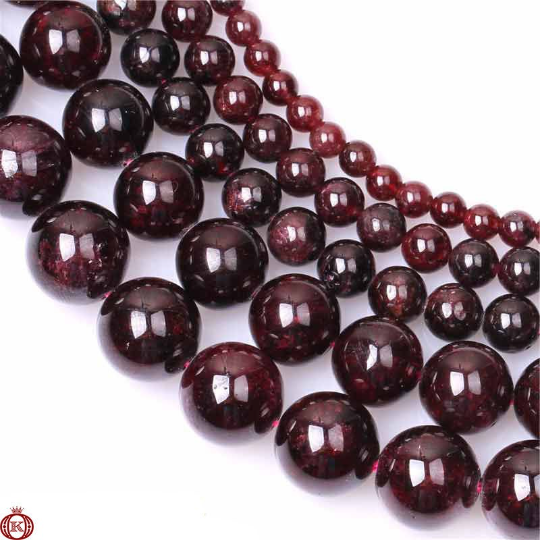 red garnet gemstone beads