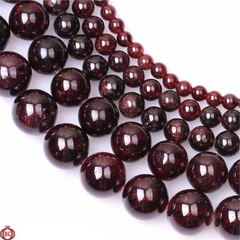 Red Garnet Beads Smooth Round - 4mm - Beads