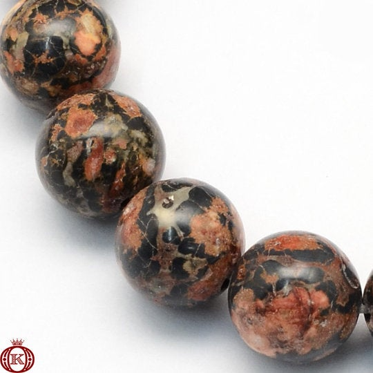 leopardskin jasper gemstone beads