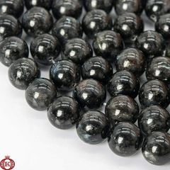 Arfvedsonite Beads Smooth Round - 6mm - Beads