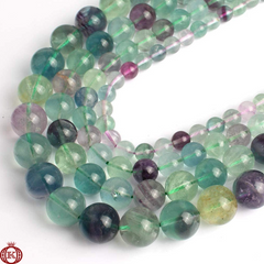 Fluorite Beads Smooth Round - 4mm - Beads