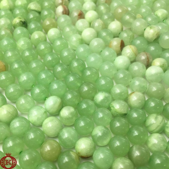 green flower jade gemstone beads