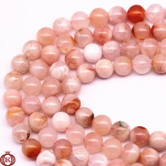 Cherry Agate Beads Smooth Round - 4mm - Beads