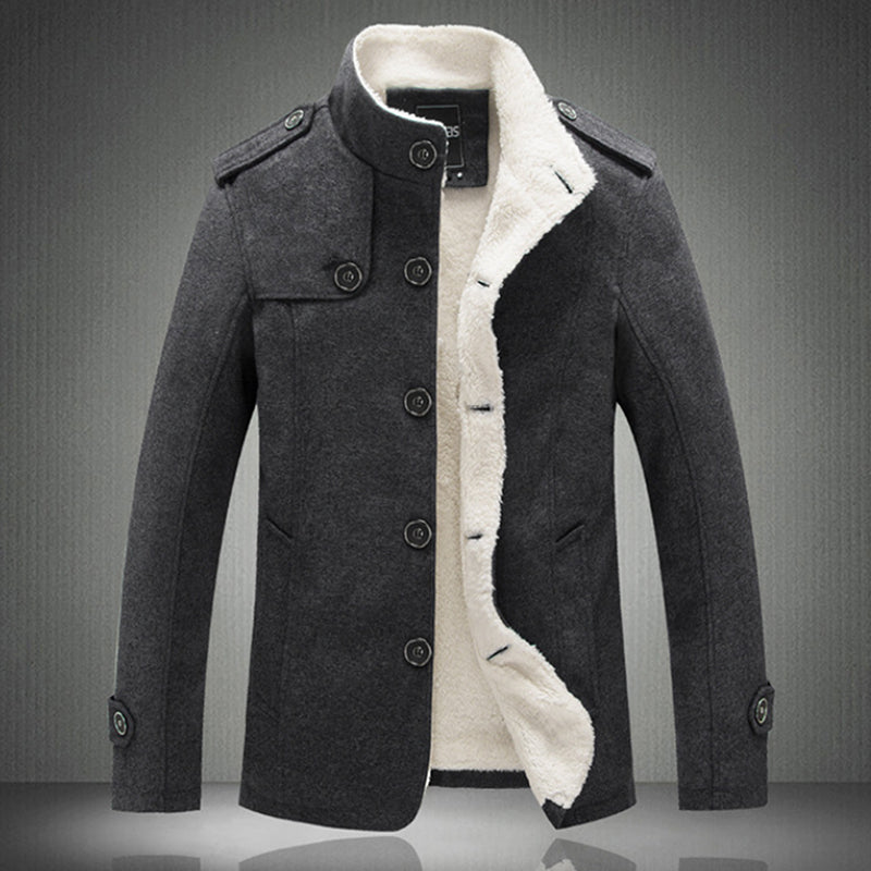 gray fleece winter coat
