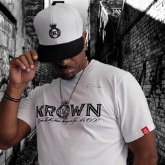 White Curved Hem Flagship T-Shirt - White / XS - T-Shirt