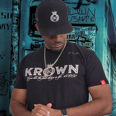 Black Curved Hem Flagship T-Shirt - Black / XS - T-Shirt