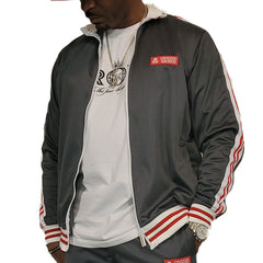 Gray Designer Tracksuit Jacket - Small - Jacket
