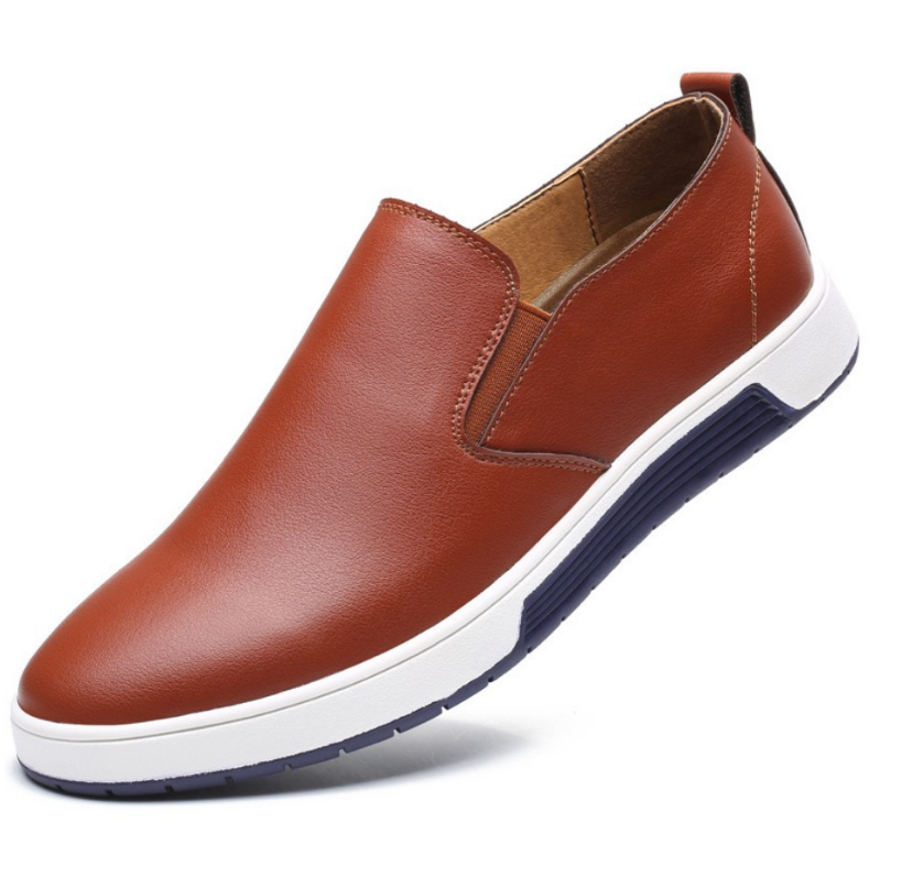 brown white blue sole casual walking shoe sneakers