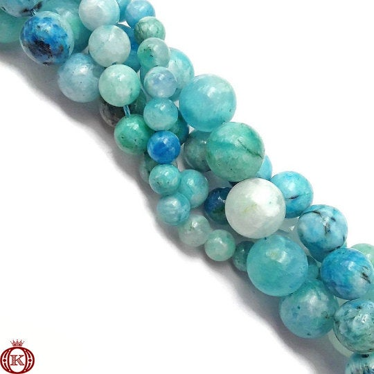 blue hemimorphite gemstone beads