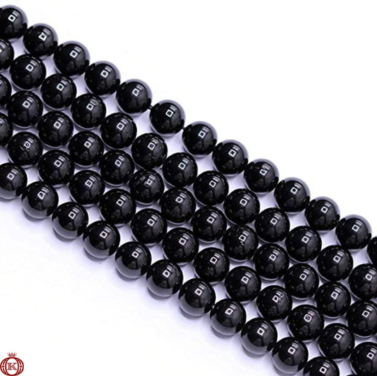 black tourmaline gemstone beads