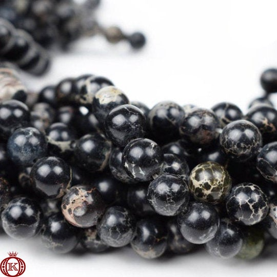 black sea sediment imperial jasper gemstone beads