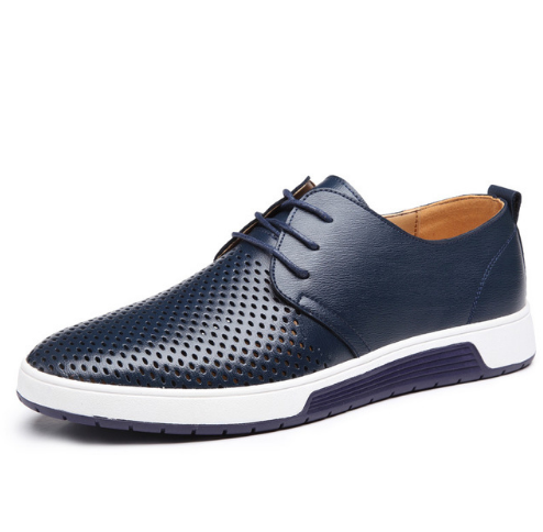navy blue white & blue sole aerated casual walking shoe sneakers