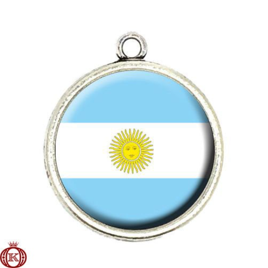 argentina flag cabochon charm