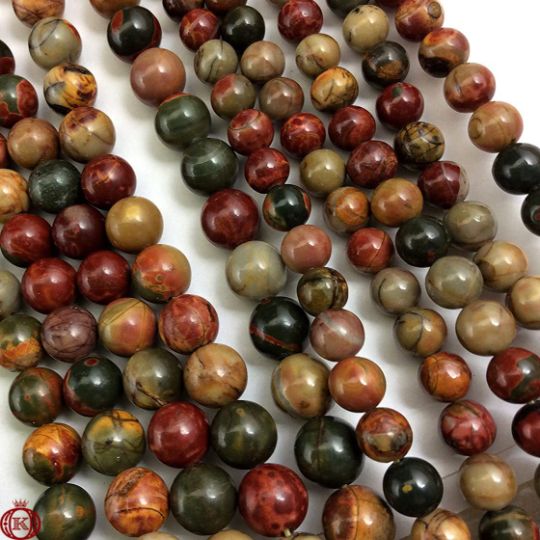 wholesale red creek jasper gemstone beads