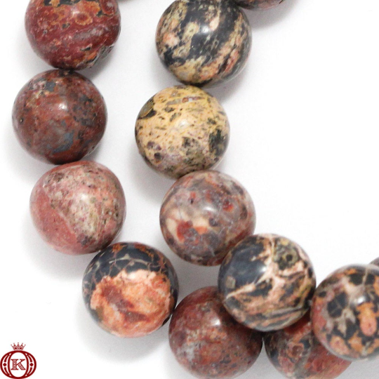 wholesale leopardskin jasper gemstone beads