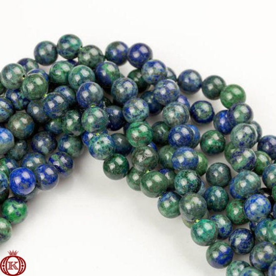 smooth chrysocolla gemstone beads