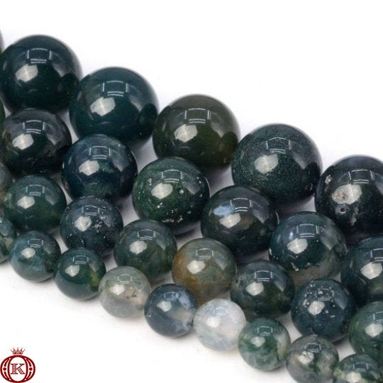 polished moss green agate gemstone beads video