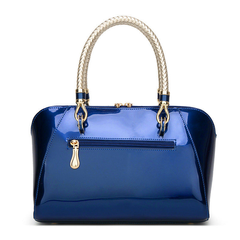 royal blue & silver handbag