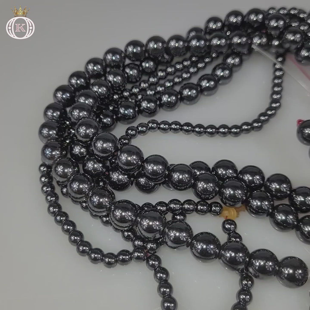 gray hematite gemstone beads