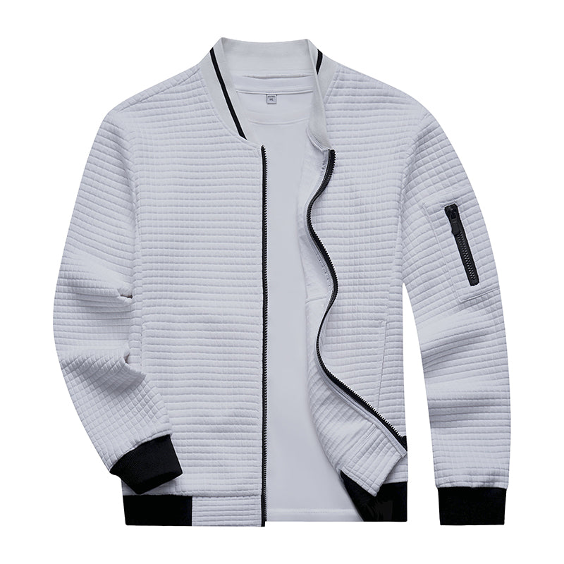 white square quilted jacket