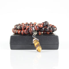 Red Tiger Eye Mala Prayer Beads - Default Title - Mala