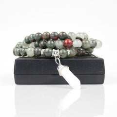 African Bloodstone Mala Prayer Beads - Default Title - Mala