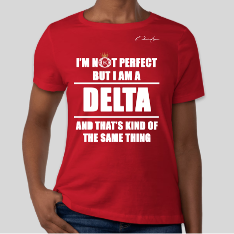i'm not perfect but i am a delta sigma theta t-shirt red
