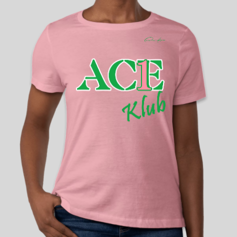 alpha kappa alpha ace klub shirt pink