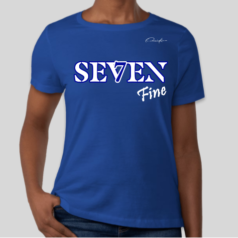 zeta phi beta seven club fine t-shirt royal blue