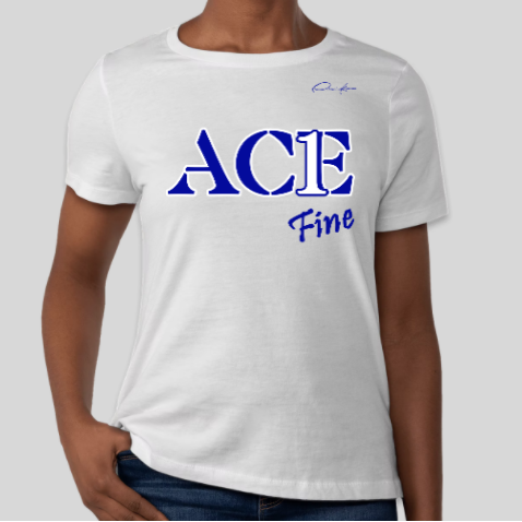 zeta phi beta ace club fine t-shirt white