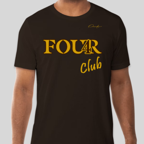 iota phi theta four club t-shirt brown