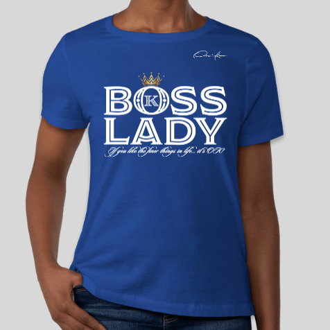 royal blue boss lady t-shirt